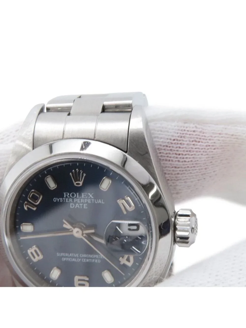 Rolex Oyster Perpetual Date P Number Watch Blue Dial Tobi Arabia